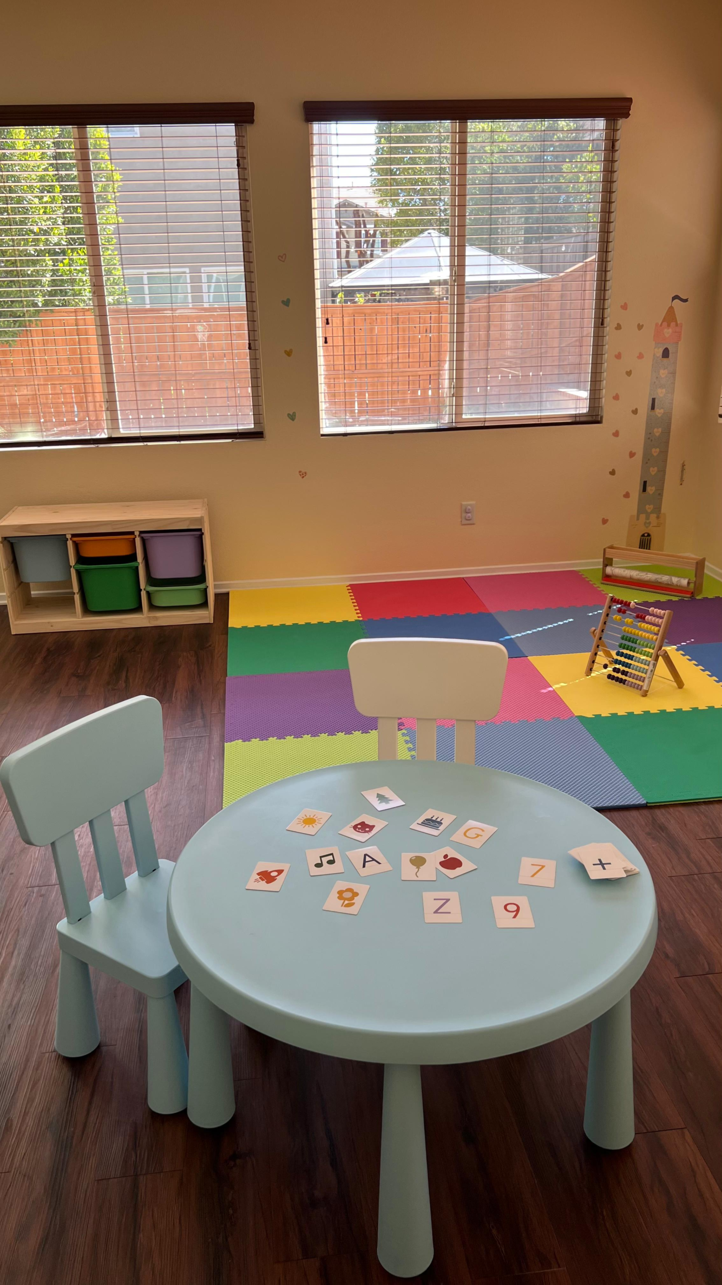 Happy Daycare & Montessori Learning table